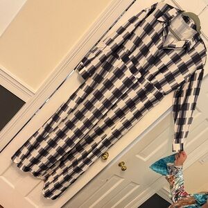 Asymmetrical Black and White Checkered Dress